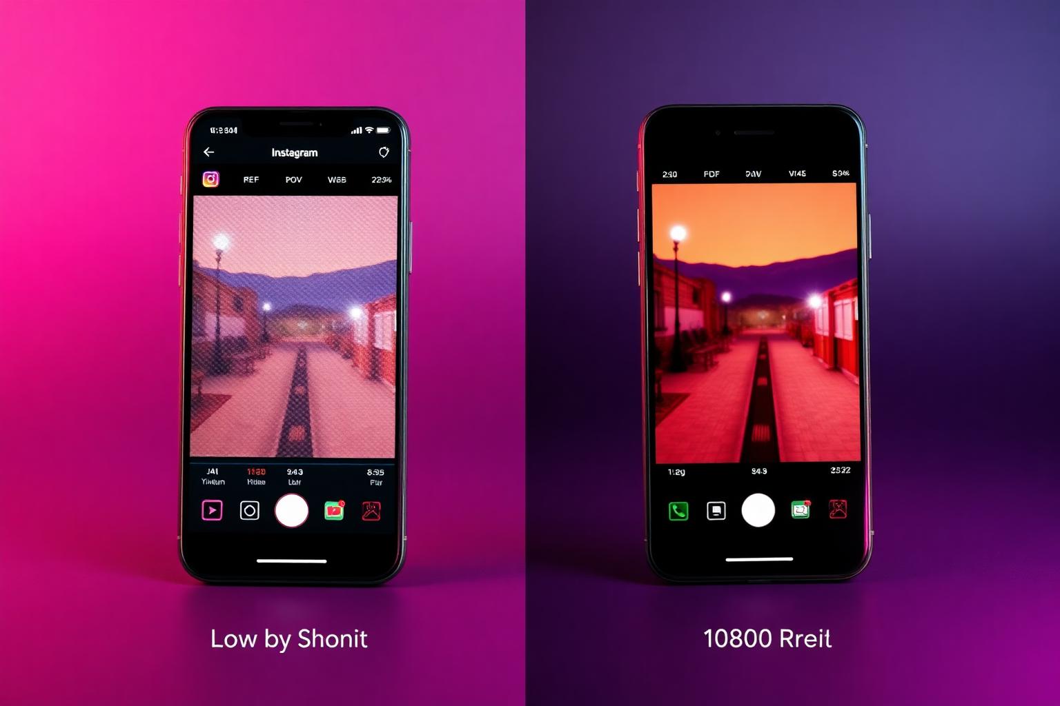 HD vs SD instagram reel quality comparison side by side