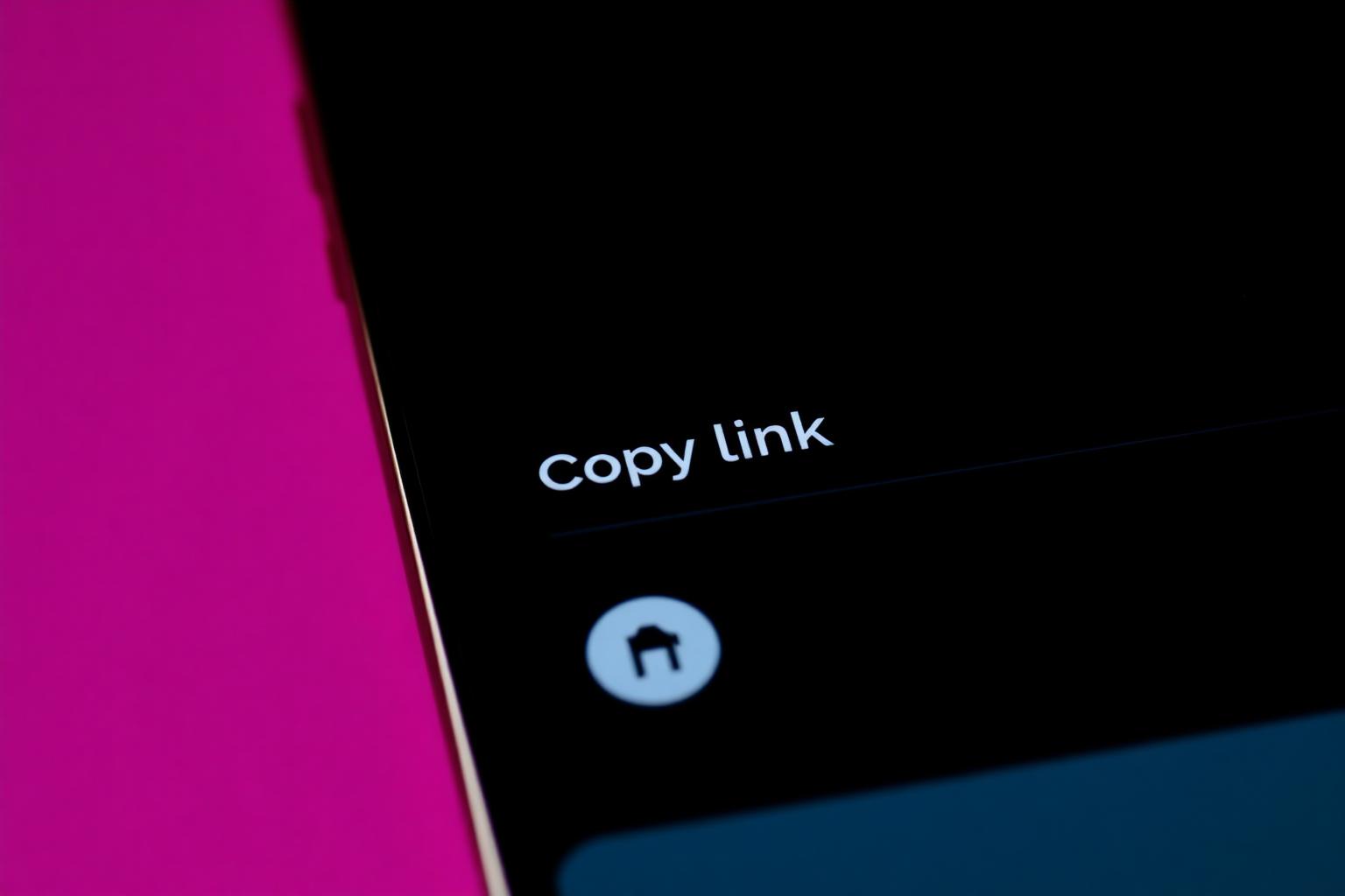 Copy instagram story link from share menu on phone