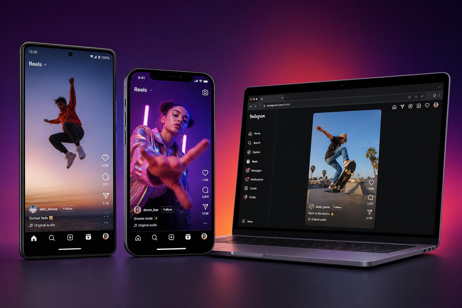 Funciona en iPhone, Android y PC - Descargador de Instagram Reels HD - vídeos y fotos sin marca de agua